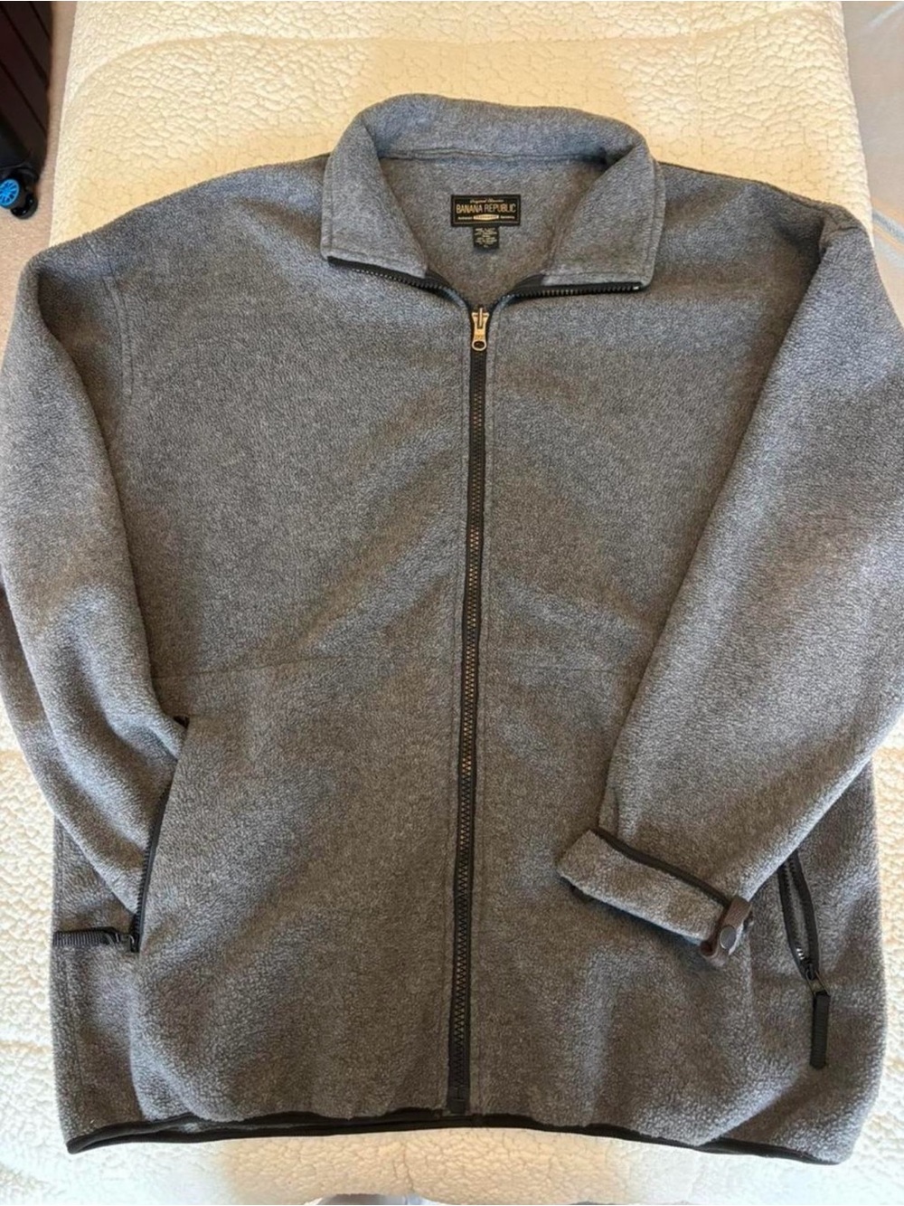 Banana Republic Men’s Gray Full-Zip Sweater Jacket